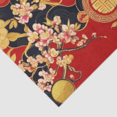 新年中国ののアジアのモダンパターン 薄葉紙 (詳細)