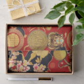 新年中国ののアジアのモダンパターン 薄葉紙 (ギフト)