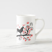 新年中国ののオンドリ ボーンチャイナマグカップ (右)