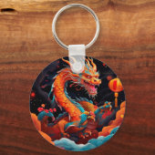 新年中国ののカラフル キーホルダー (正面)