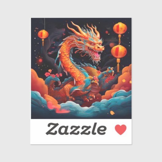 新年中国ののカラフル シール (シート)