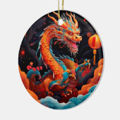 新年中国ののカラフル セラミックオーナメント (左)