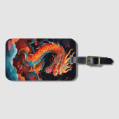 新年中国ののカラフル ラゲッジタグ (正面横)