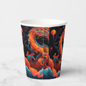 新年中国ののカラフル 紙コップ (右)