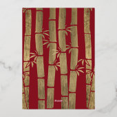 新年中国ののサル 箔シーズンカード (裏面)