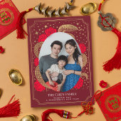 新年中国ののスネークフォトホリデー シーズンカード