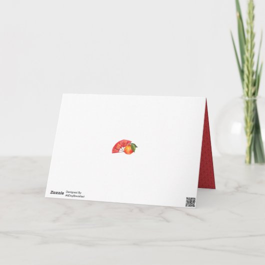 新年中国のの家族の写真 | Goodfortune シーズンカード (裏面)