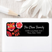 新年中国のの幸せなアイコン ラベル (インサイチュ)