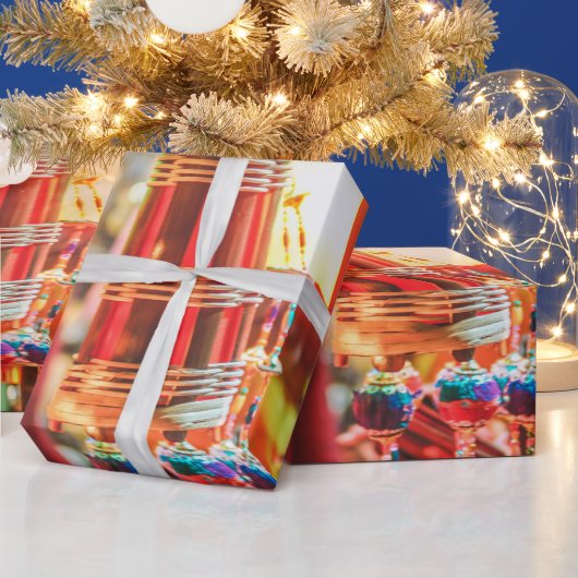 新年中国のの提灯 ラッピングペーパー (クリスマス)