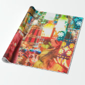 新年中国のの提灯 ラッピングペーパー (アンロールド)