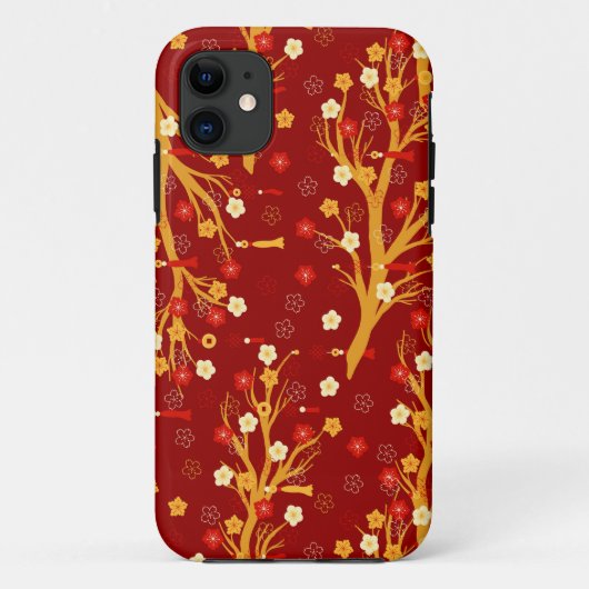 新年中国のの枝及び房 Case-Mate iPhoneケース (裏面)