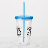 新年中国のの漫画うさぎ アクリルタンブラー (右)