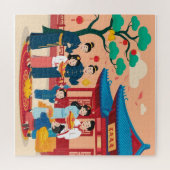 新年中国のの祝宴 ジグソーパズル (横)