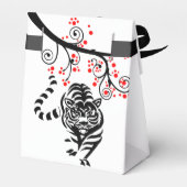 新年中国のの虎と赤い花 フェイバーボックス (裏面サイド)