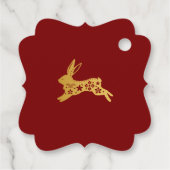 新年中国のの贈り物ラベル（うさぎの年） フェイバータグ (裏面)