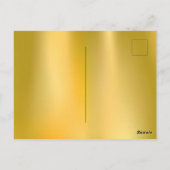 新年中国のの金ゴールドと赤馬はがき ポストカード (裏面)