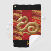 新年中国のをテーマにした ゴルフタオル (インサイチュ)