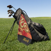 新年中国のをテーマにした ゴルフタオル (グリーン)