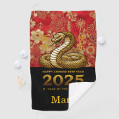 新年中国のをテーマにした ゴルフタオル (インサイチュ)