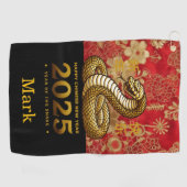 新年中国のをテーマにした ゴルフタオル (横)