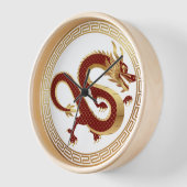 新年中国のを迎えるドラゴン 壁時計 (傾斜)