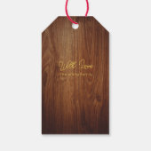 新年中国のウッドドラゴン紙カット2024 T ギフトタグ (裏面)