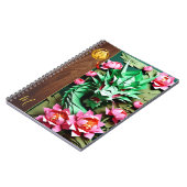 新年中国のグリーンドラゴン折り紙モノグラムN3 ノートブック (左側)