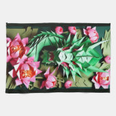 新年中国のグリーンドラゴン2024折り紙KT キッチンタオル (横)