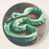 新年中国のスネークグリーン〔占星術の〕十二宮図誕生日RC コースター (正面)