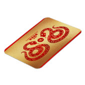 新年中国のスネークダブルレッド紙カットFPM2 マグネット (左側)