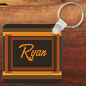 新年中国のスネークモノグラムSqK02 キーホルダー (裏面)