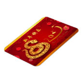 新年中国のスネーク2025型付き提灯M マグネット (左側)