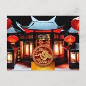 新年中国のスネーク2025寺+文字HPostC2 シーズンポストカード (正面)
