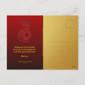 新年中国のスネーク2025寺+文字HPostC シーズンポストカード (裏面)