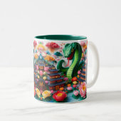 新年中国のスネーク2025折り紙2TM5 ツートーンマグカップ (正面右)