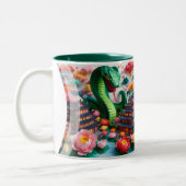 新年中国のスネーク2025折り紙2TM5 ツートーンマグカップ (左)