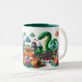 新年中国のスネーク2025折り紙2TM6 ツートーンマグカップ (正面右)