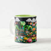 新年中国のスネーク2025折り紙2TM8 ツートーンマグカップ (正面左)