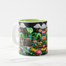 新年中国のスネーク2025折り紙2TM8 ツートーンマグカップ