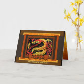 新年中国のスネーク2025 GC02 カード (黄色い花)