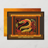 新年中国のスネーク2025 PostC02 シーズンポストカード (正面/裏面)