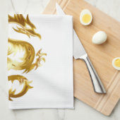 新年中国のドラゴンサンダー_コーブ キッチンタオル (四つ折り)