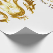 新年中国のドラゴンサンダー_コーブ ラッピングペーパー (角)