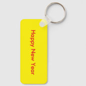 新年中国のドラゴンフラクタルカスタム キーホルダー (裏面)