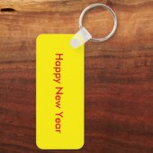 新年中国のドラゴンフラクタルカスタム キーホルダー (裏面)