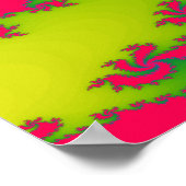 新年中国のドラゴンフラクタルポスター ポスター (角)