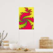 新年中国のドラゴンフラクタルポスター ポスター (キッチン)