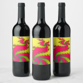 新年中国のドラゴンフラクタルラベル ワインラベル (ボトル)