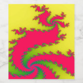 新年中国のドラゴンフラクタルラベル ワインラベル (シングルラベル)