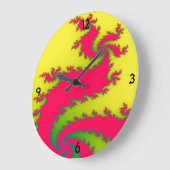 新年中国のドラゴンフラクタル壁時計 ラージ壁時計 (傾斜)